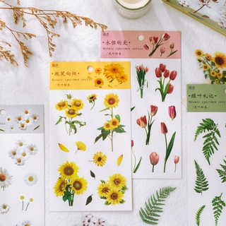 Flowertree 6 Mẫu Sticker Dán Trang Trí Nhật Ký