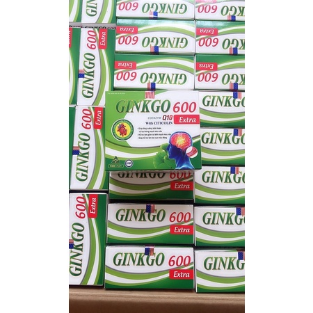 GINKGO BILOBA 600_ HỖ TRỢ CẢI THIỆN ĐAU ĐẦU, CĂNG THẲNG , HAY QUÊN