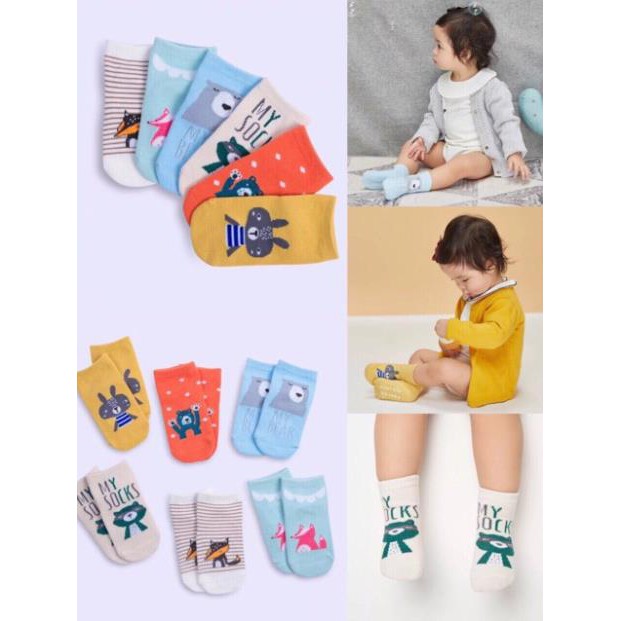 Set 6 Đôi Tất Pony Kid Chống Trượt