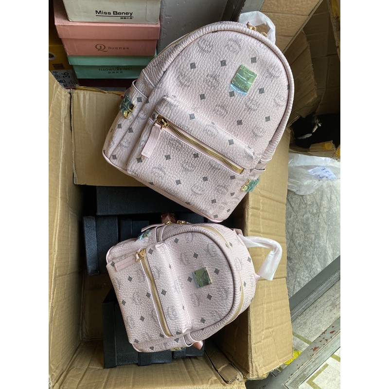 Balo MCM màu hồng