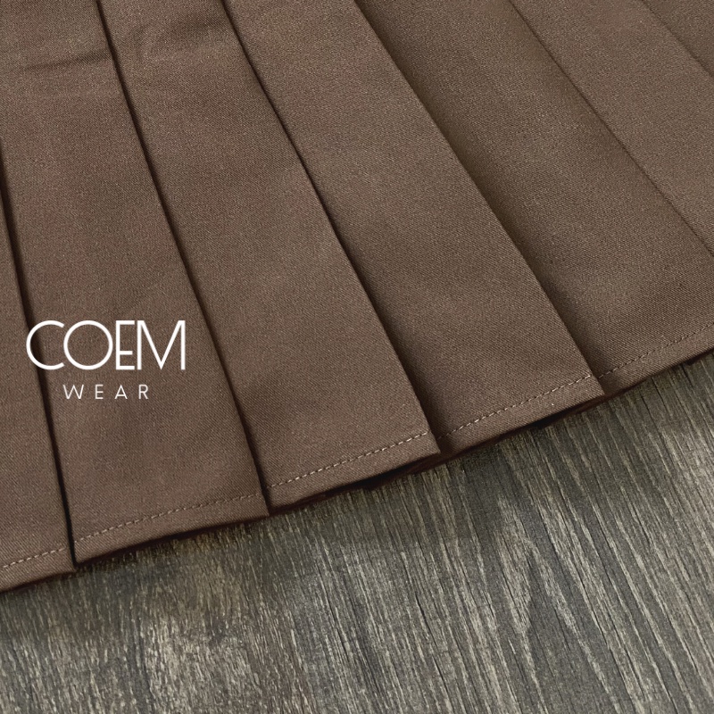 Chân váy tennis chữ A xếp ly màu nâu dáng ngắn kiểu Hàn Quốc CW258 | BigBuy360 - bigbuy360.vn