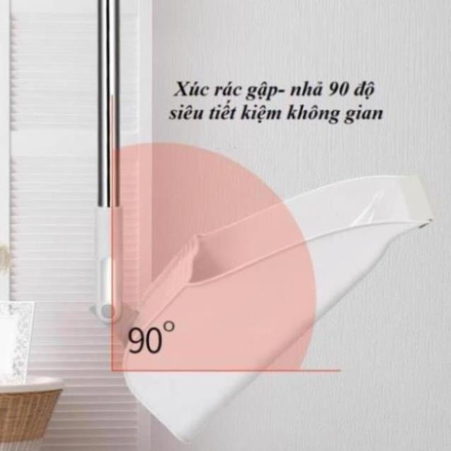 Chổi Nhựa Quét Nhà Thông Minh Kèm Hót Rác Cao Cấp Xoay 180 Độ Cán Dài Gấp Gọn Tiện Dụng