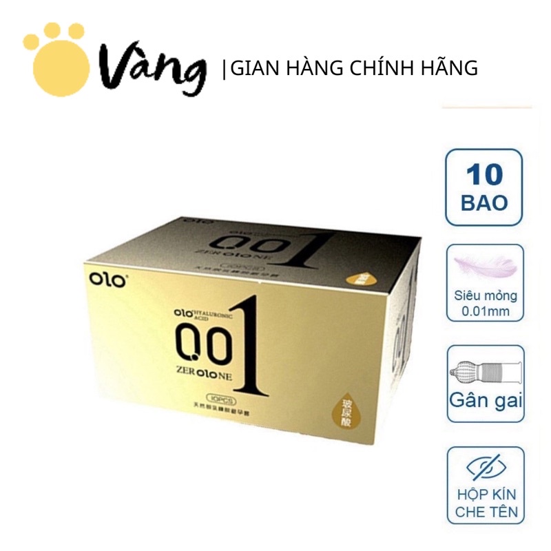 Bao Cao Su Gân Gai Nhiều Gel Bôi Trơn OLO 001 Lửa Băng Hộp 10 Bao