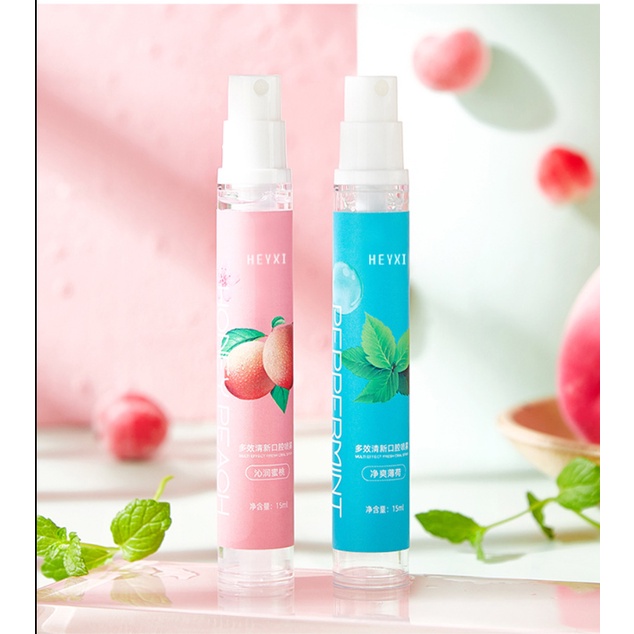 Xịt Thơm Miệng Mùi Bạc Hà Mùi Đào thơm mát 20ML