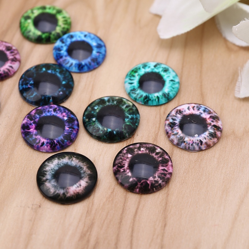 Bộ 20 Mắt Kính Hình Mắt Khủng Long Thủ Công DIY 8/12/18mm