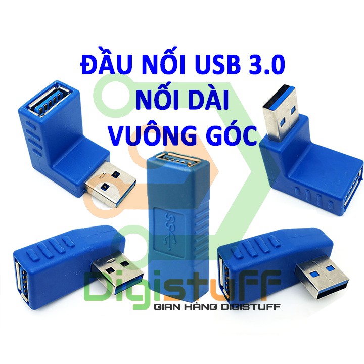 Đầu nối dài cáp USB 3.0, đầu nối USB góc 90 độ các loại