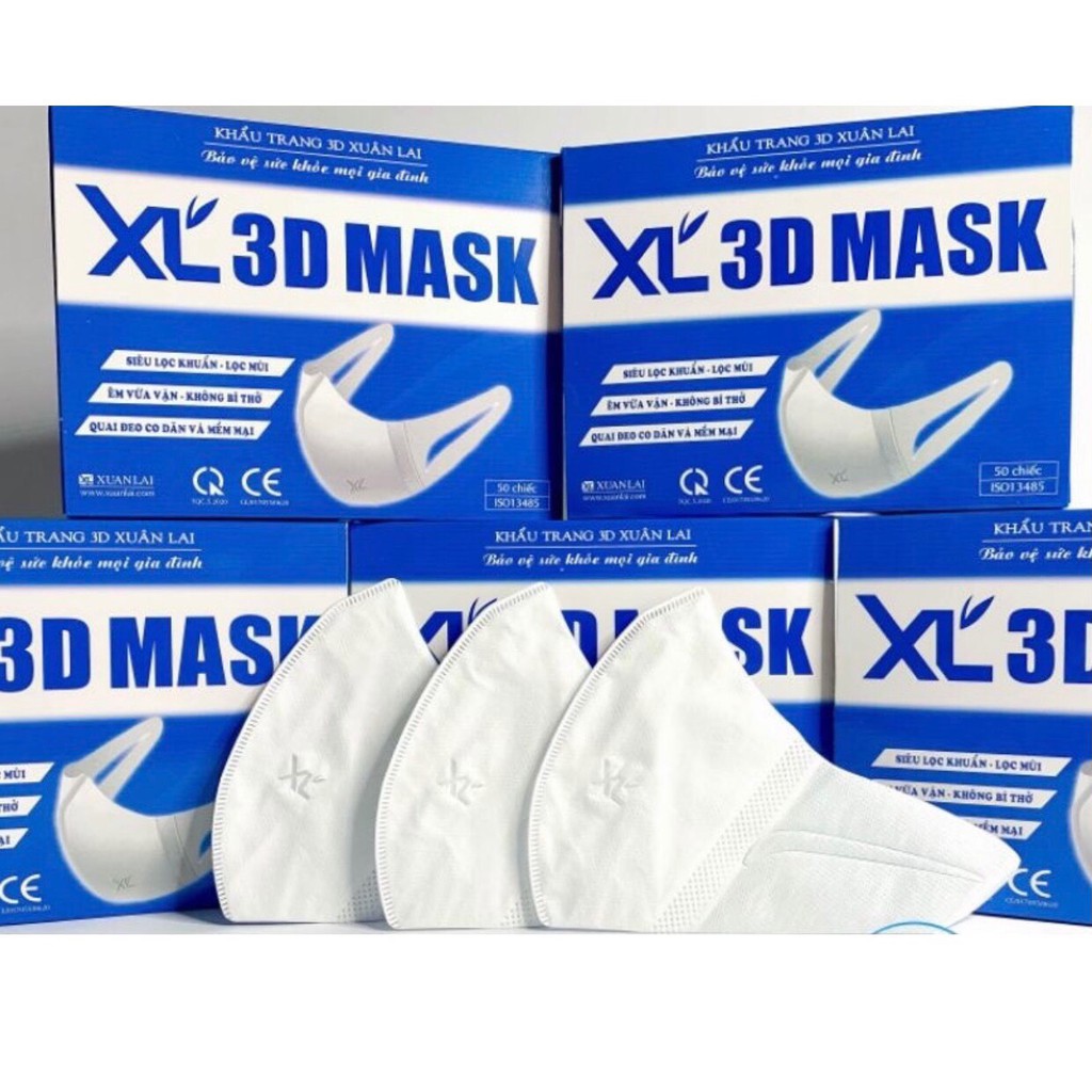 Sẵn -Khẩu Trang 3D Công Nghệ Dập Nhật Bản (Hộp 50c) | BigBuy360 - bigbuy360.vn