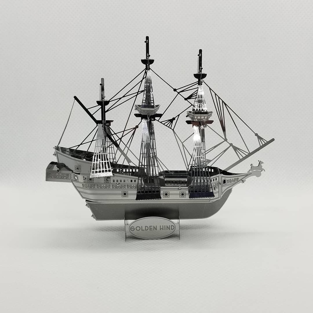 Mô Hình Kim Loại Lắp Ráp 3D Metal Mosaic Tàu Hoàng Gia Anh Golden Hind