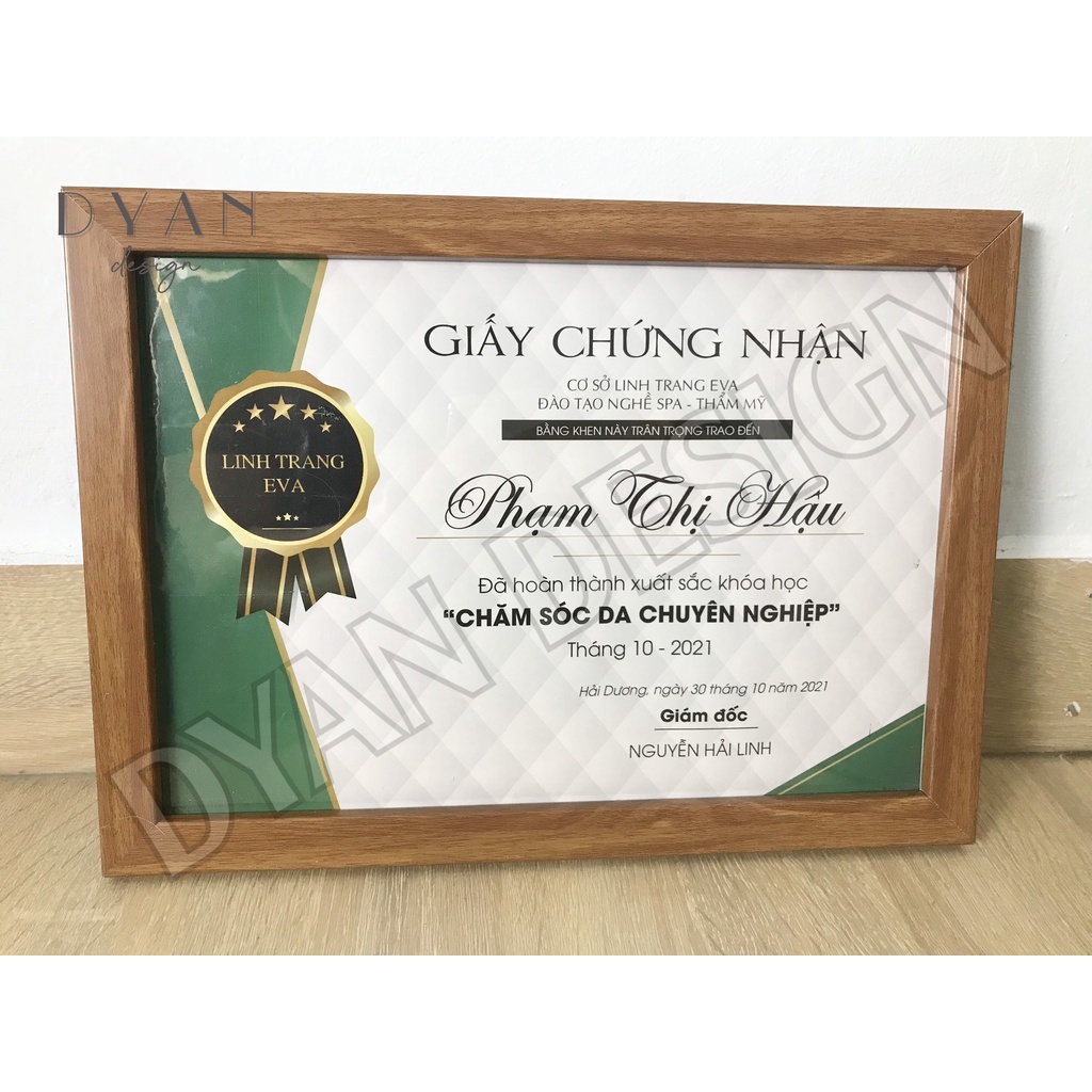 Khung giấy khen a4