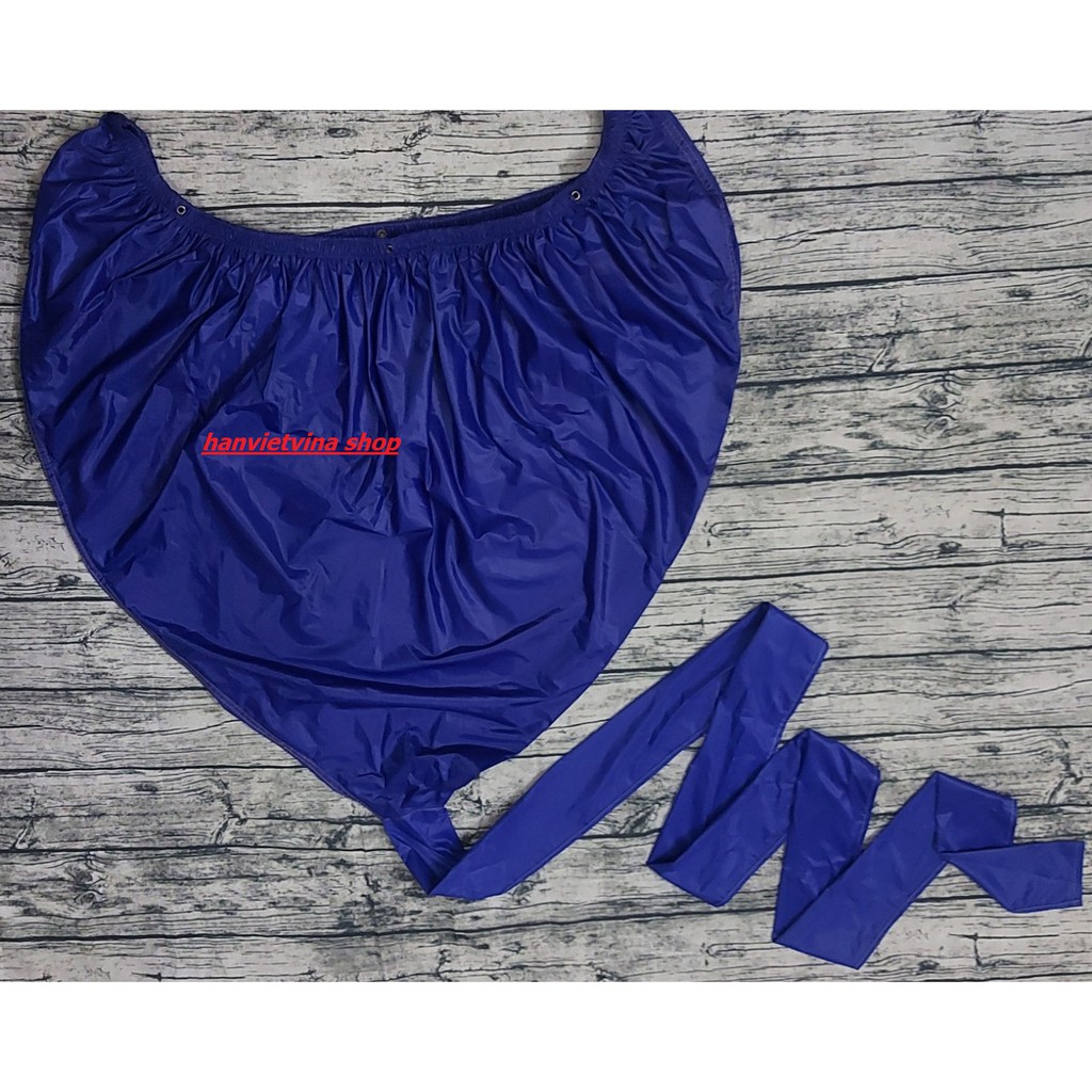 Áo trùm vệ sinh máy lạnh kích thước 1.7m đuôi 2.5m màu xanh bích - vải chống thấm - kdxanhbich