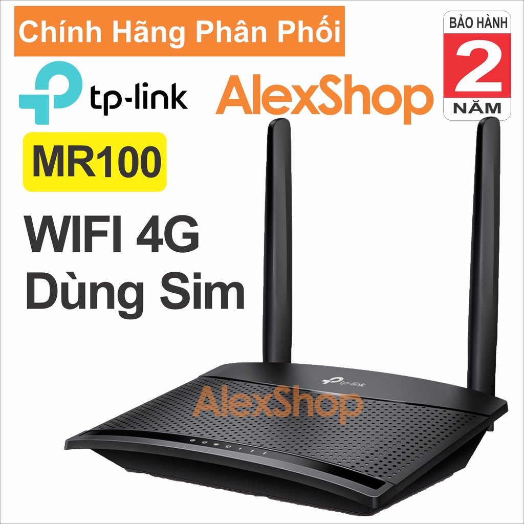 TP-Link MR100 Phát WiFi 4G Chuẩn N Tốc Độ 300 Mbps- Chính Hãng