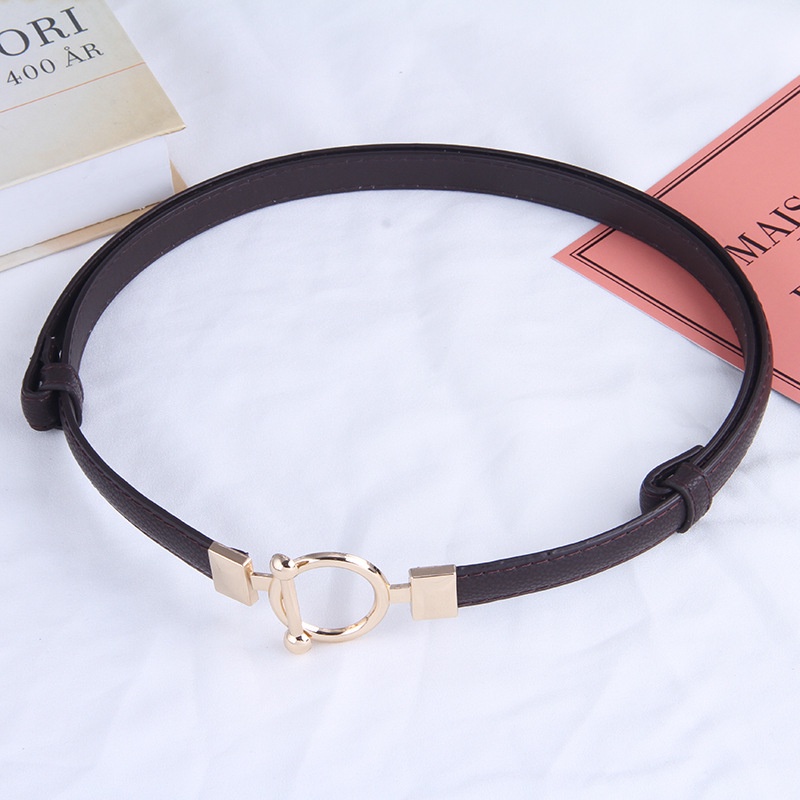 Đai váy KHÓA MẮC TRÒN, dây lưng, nịt bụng, belt váy đầm thời trang bản nhỏ &lt;2CM mẫu mới nhất