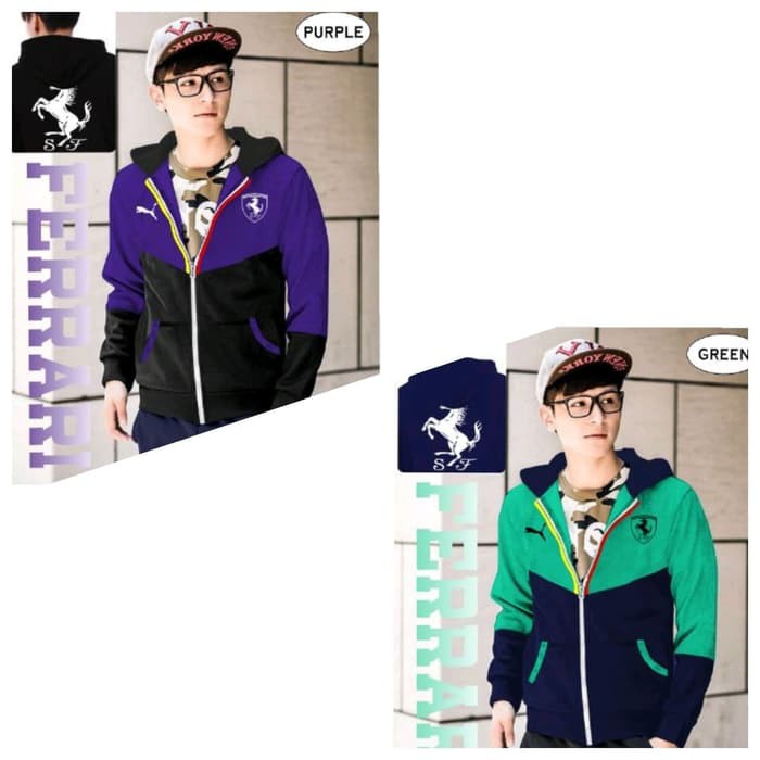 Áo Khoác parka Nhập Khẩu Chính Hãng Thời Trang Cho Nam (Jkt Man Ferrari LT) pollyterry Tosca / Pu 78VLW