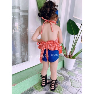 sét áo yếm và quần đùi cho bé