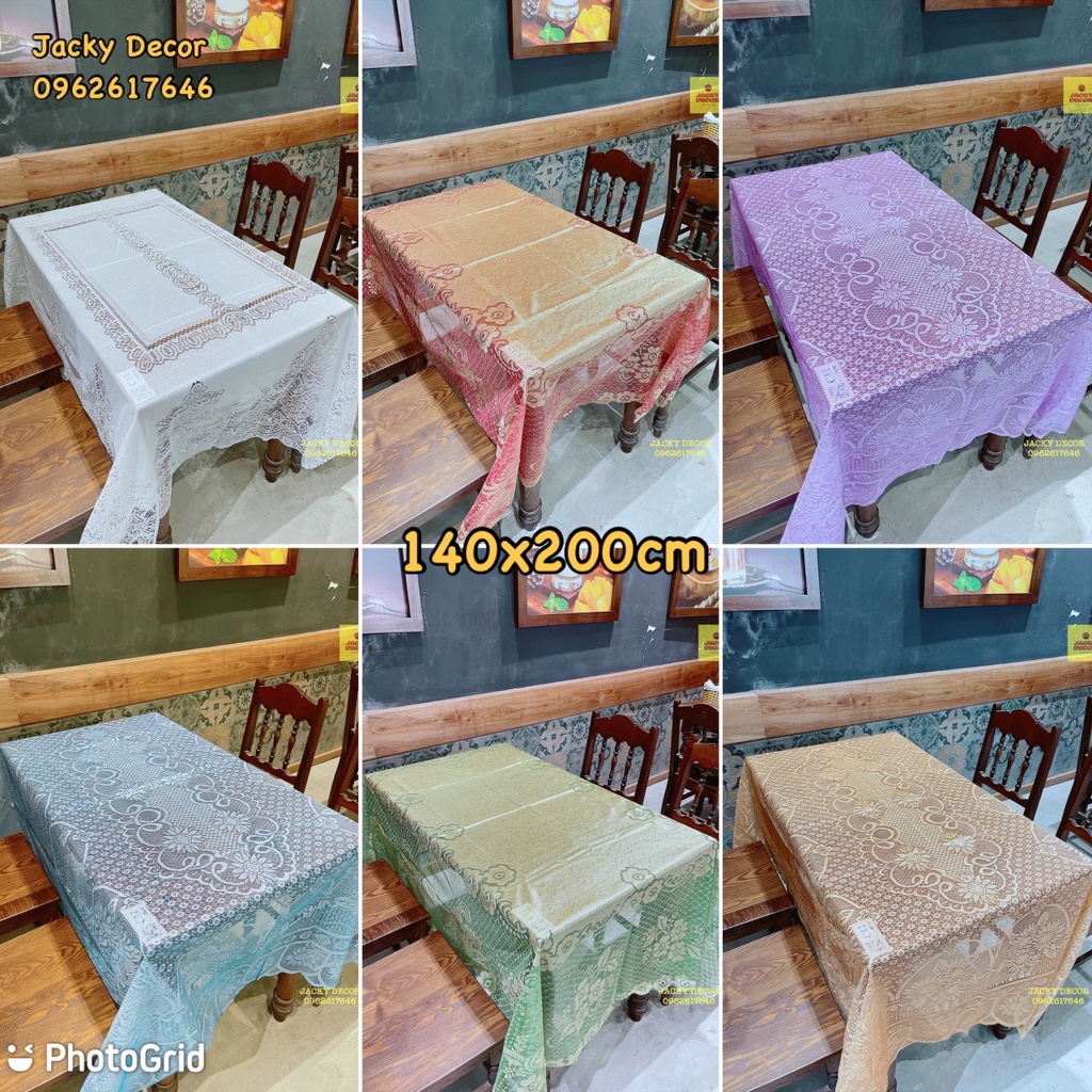 💗FREESHIP💗 Khăn trải bàn 140x200cm vải Ren trải bàn giáo viên, bàn ăn, nhà hàng, phòng khách- HÀNG ĐẸP