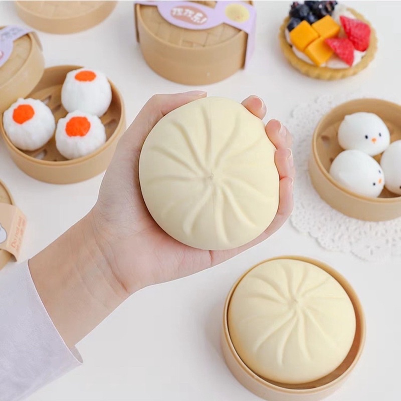 Bánh bao giảm stress mềm dẻo đồ chơi giải trí - Đồ chơi stress squishy mochi bé trai bé gái vui nhộn