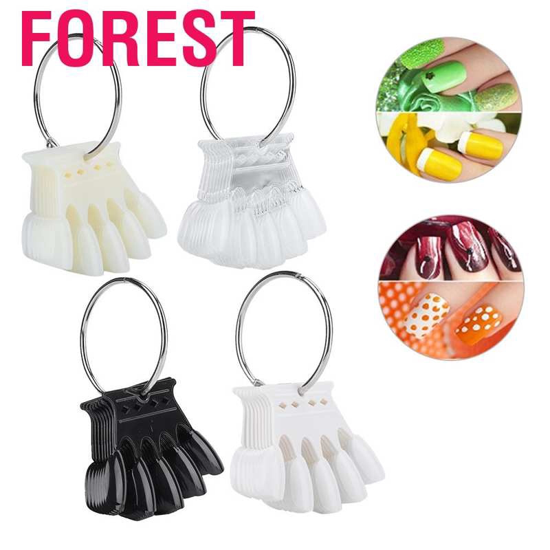 Forest  Nail Art Practice Tips 50pcs Manicure Polish Gel Color Display Showing Tool