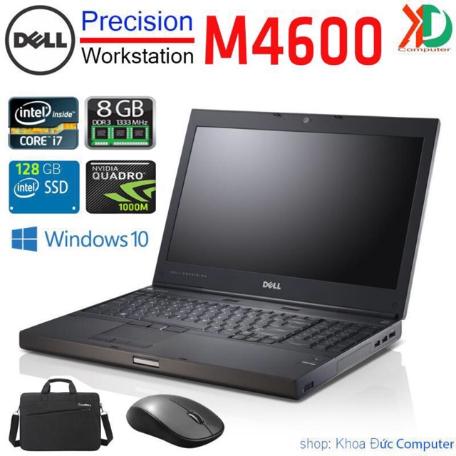 Laptop máy trạm Dell Precision M4600 Core i7/8gb ram/128gb ssd/ vga Quadro 1000M, màn 15.6inch Full HD