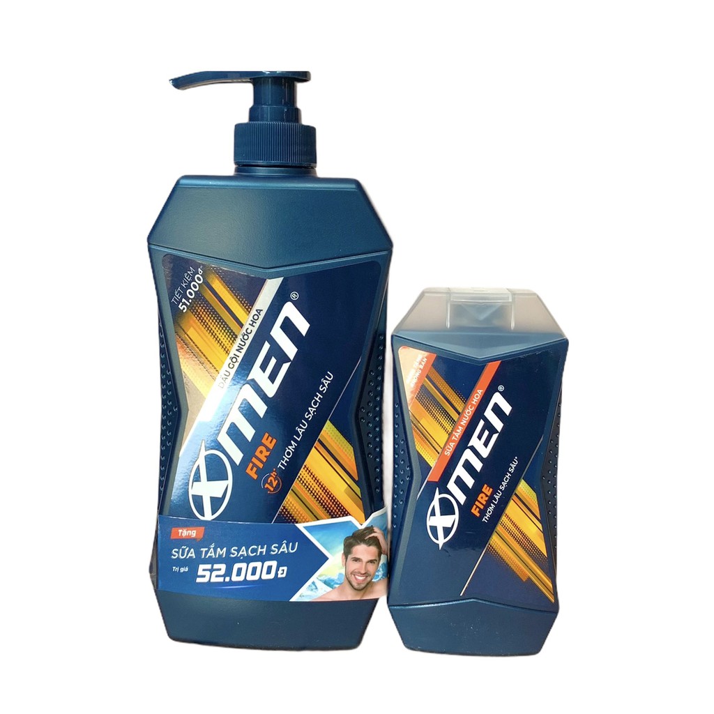 Dầu Gội Đầu Xmen Nước Hoa Chai 900ml - 650ml Tặng chai sữa tắm nhỏ