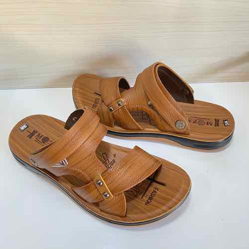 Dép da nam, da bò cao cấp, quai khâu liền đế chắc chắn, chiều cao 3.5cm, size 38-43