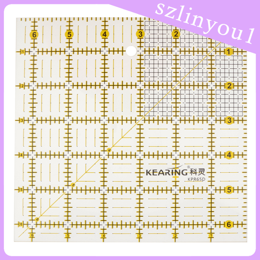 New Arrival Grid Design Square Acrylic Ruler Patchwork Quilting Template Tailor Ruler