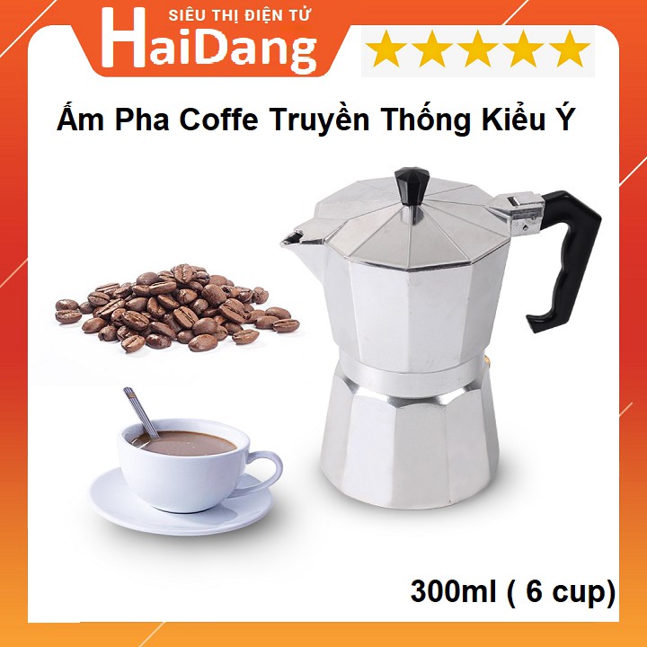 Ấm, Bình Pha Cà Phê Moka Espresso Tại Nhà - Ấm Pha Coffee Kiểu Ý -  Tiện Lợi Dễ Sử Dung - Có Video, Ảnh Thật