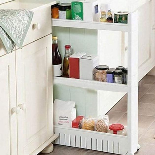 Kệ để đồ 3 tầng có bánh xe