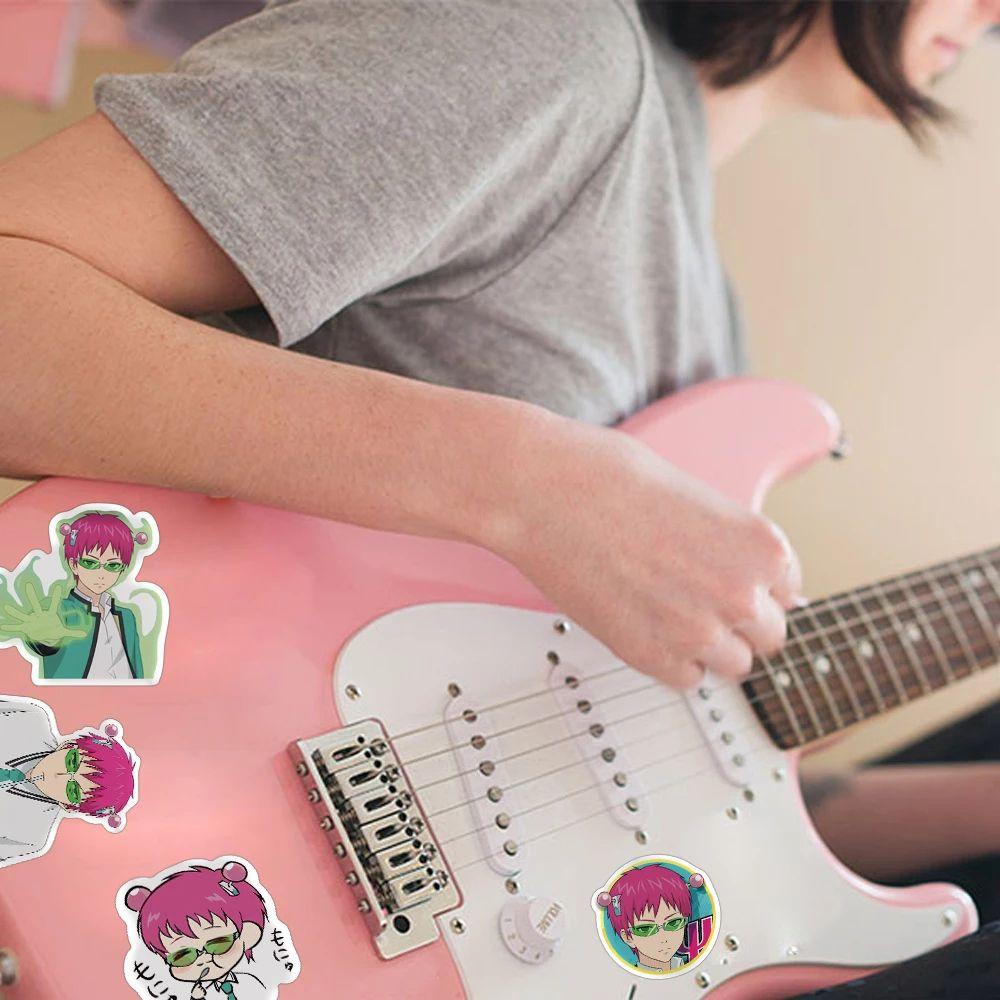 Nhãn Dán Trang Trí Điện Thoại / Ván Trượt Họa Tiết Graffiti Cuộc Sống Saiki K Dễ Thương