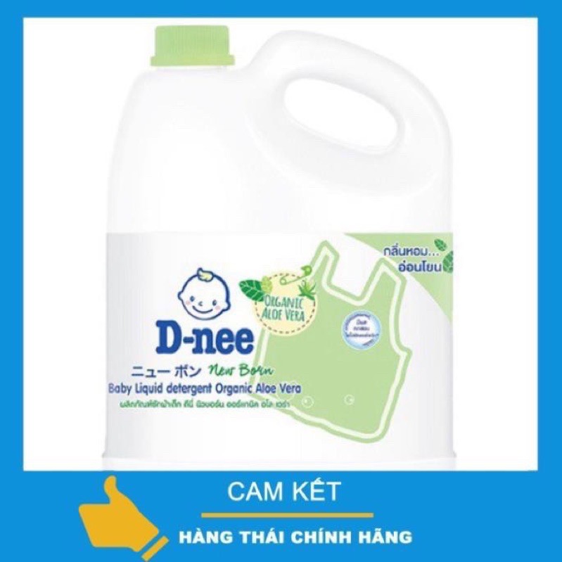 Nước giặt Dnee thái lan màu xanh lá 3 lit chính hãng .