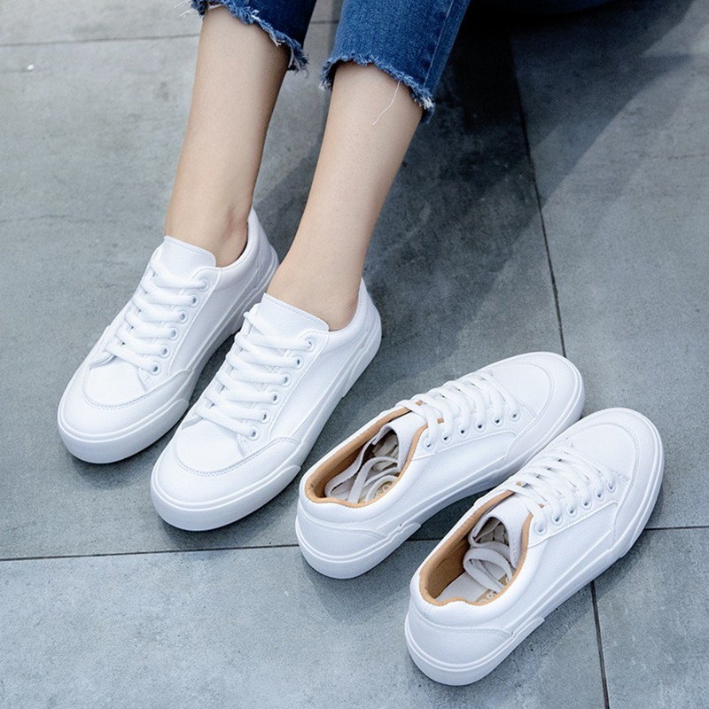 Giày Da Màu Trắng Nữ G22, Giày Thể Thao Sneaker Nữ Hàng Đẹp