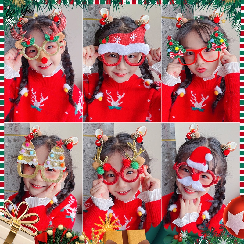 Gọng kính AY phong cách Giáng sinh dễ thương nhiều màu sắc dành cho trẻ em