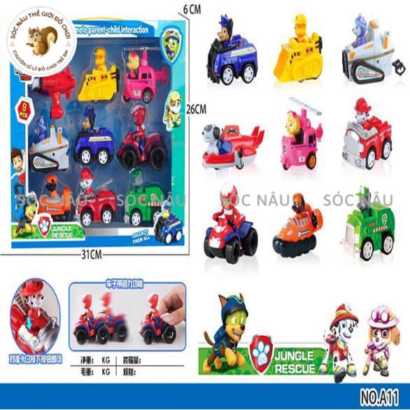 [Hàng siêu đẹp] Chó cứu hộ Paw Patrol A8, A9, A11, mô hình 6 con, 7 con, 8 con, 9 con đồ chơi cho các bé