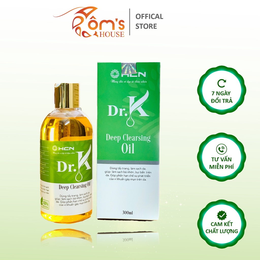 Dầu tẩy trang 300ml Dr.K  an toàn giúp sạch sâu se khít lỗ chân lông