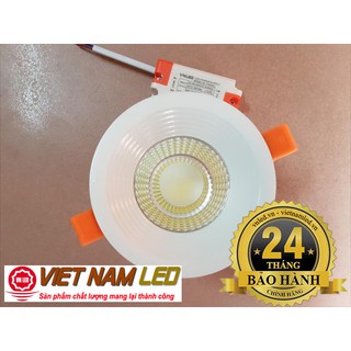 Đèn Led âm trần 7W COB, đổi 3 chế độ màu