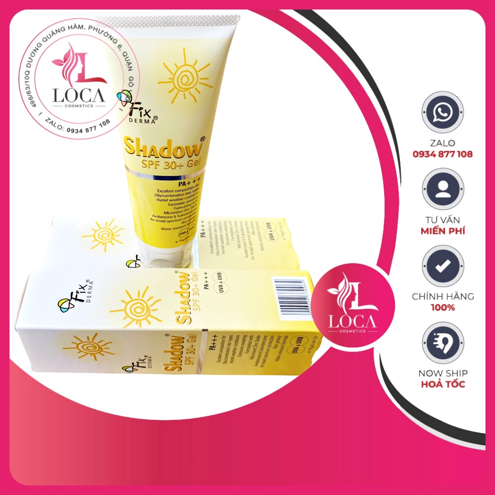 [CHÍNH HÃNG] KEM CHỐNG NẮNG SPF 50+ và SPF 30+ FIXDERMA SHADOW SPF 50+ CREAM