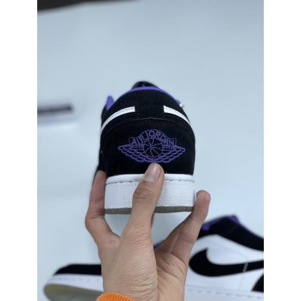 Giày jodan low Black tím + hộp