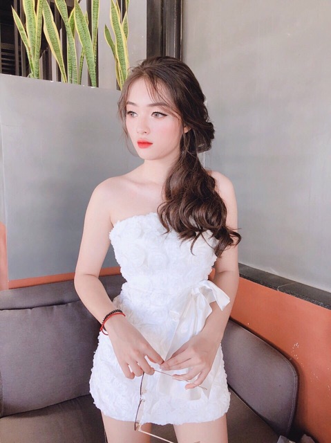 _ẢNH THẬT SHOP CHỤP_ĐẦM HOA HỒNG THIẾT KẾ