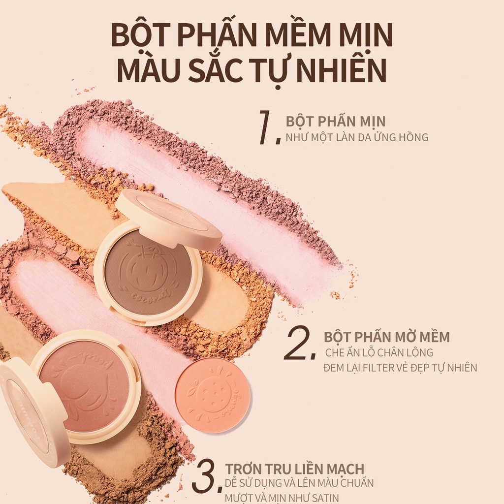 Phấn Má Hồng Dạng Nén Mềm Mịn Lên Màu Chuẩn POPJUICE