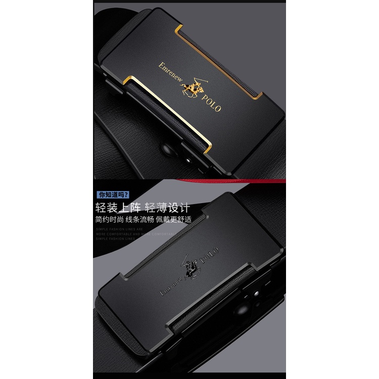 Thắt lưng da nam cao cấp EMRENEW POLO-da nịt bò 2 lớp-Full hộp đựng