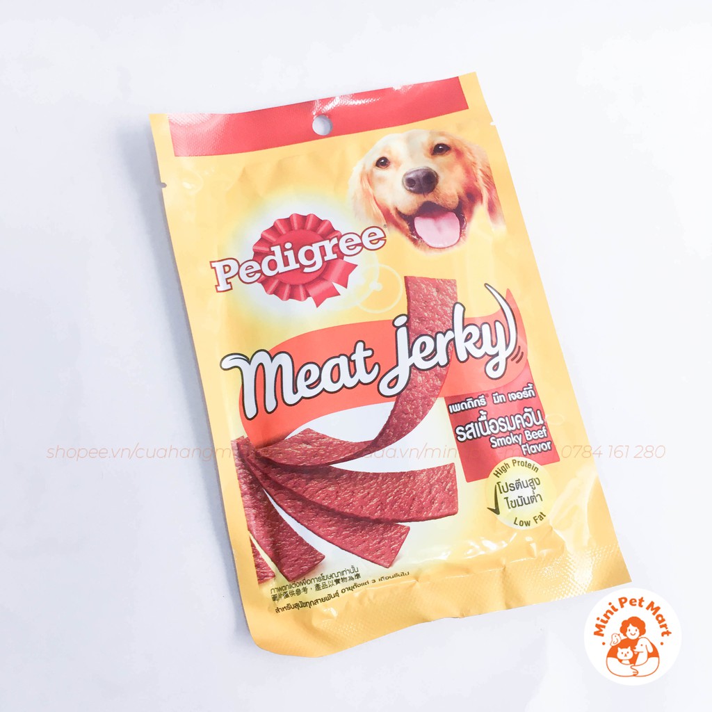 Thức ăn vặt cho chó vị thịt bò xông khói PEDIGREE 80g (8 cái) - snack, bánh thưởng cho chó