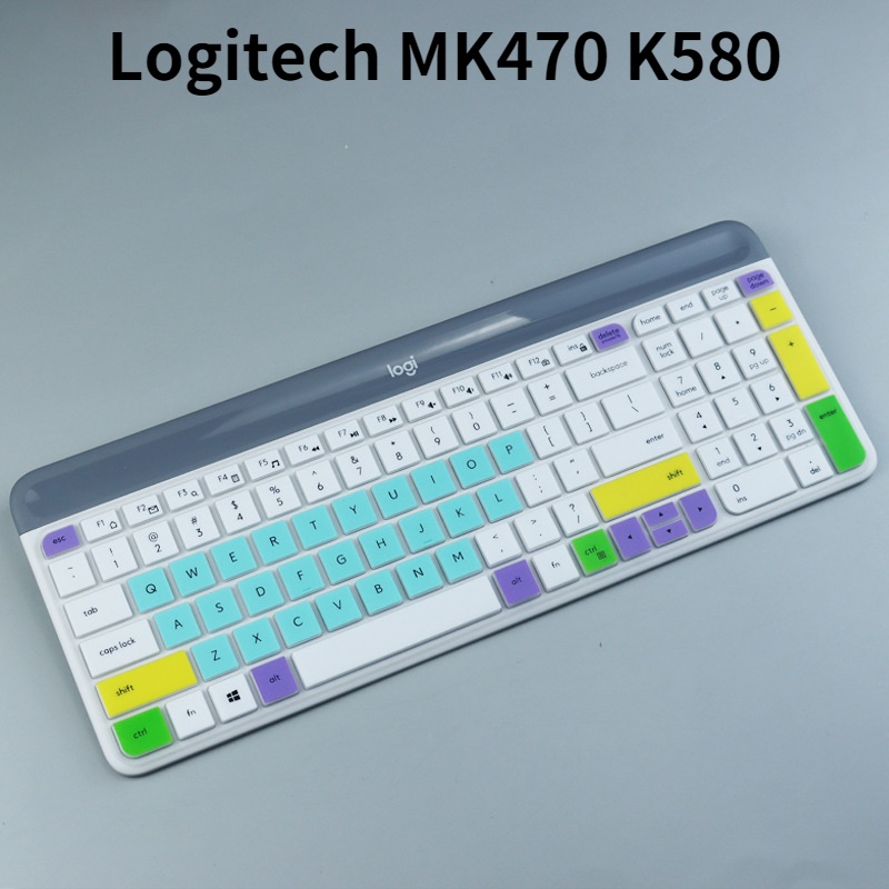 Dành cho Logitech MK470 Phím silicon dễ thương Bảo vệ bàn phím chống bụi