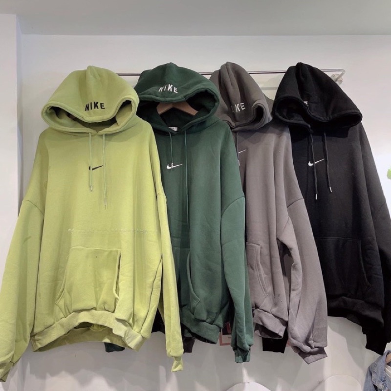Áo Hoodie Basic Ni-ke Nhiều Màu Unisex Nam Nữ, Nỉ Mũ 2 Lớp Tay Bồng Form Rộng Hai Lớp Chuẩn Ảnh( Hàng Sẵn)