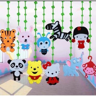 Dây rèm trang trí lớp bằng nỉ bộ 10 dây