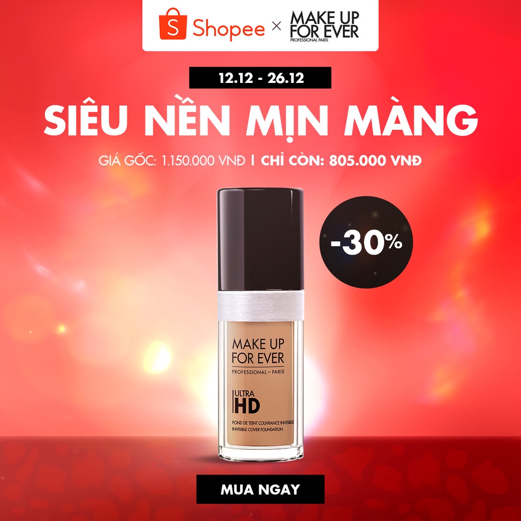 Make Up For Ever - Kem Nền Ultra HD Foundation 30Ml