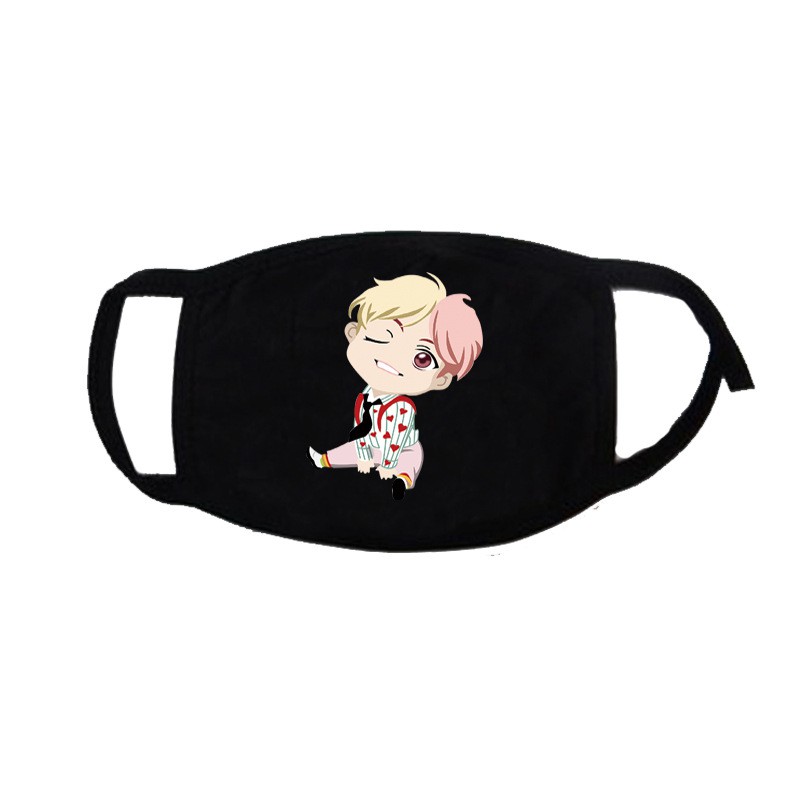Khẩu trang BTS cartoon mẫu mới nhất - Giá hủy diệt