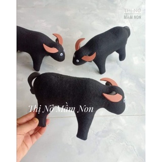 Con trâu con vật vải nỉ đồ dùng mầm non