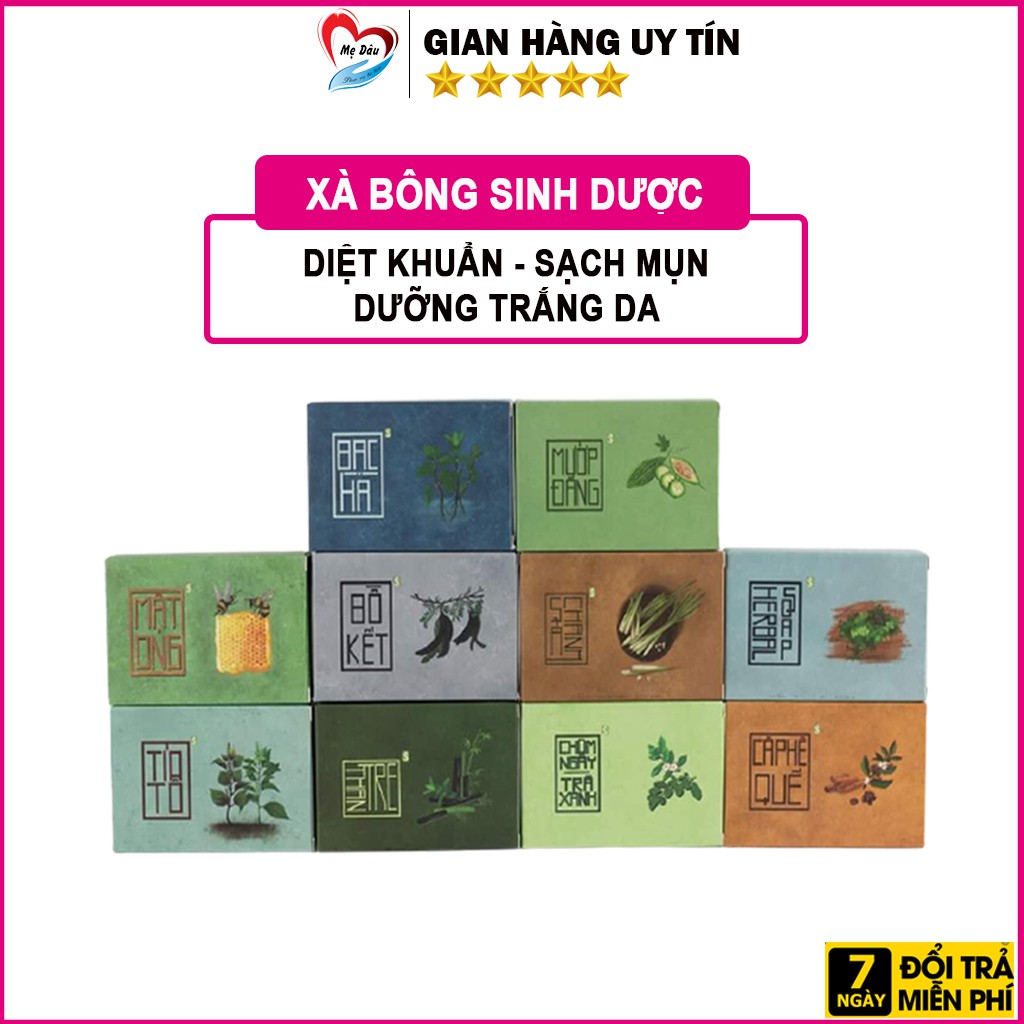 Xà Bông Sinh Dược, Xà Phòng Hữu Cơ Thảo Mộc, Giúp Ngăn Ngừa Mụn Lưng, Dưỡng Trắng Da - Mẹ Dâu Handmade