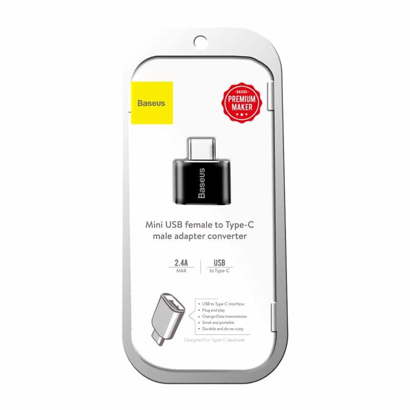 Đầu chuyển đổi từ Type C sang USB - A Baseus OTG hỗ trợ kết nối điện thoại, iPad Pro, laptop có cổng C