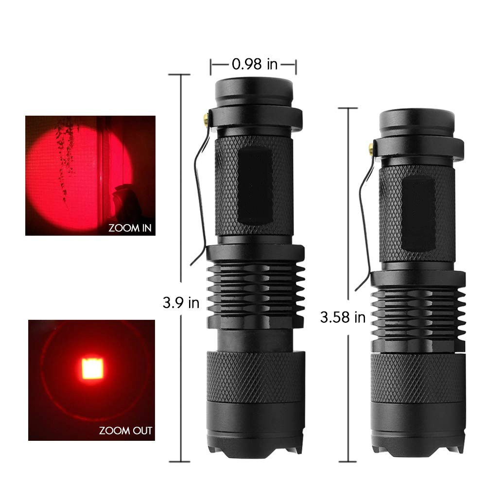 Đèn Pin LED 7W 3 Chế Độ Ánh Sáng Xanh Lá / Đỏ / Xanh Lá / Xanh Dương Dùng Cho Câu Cá / Nứt Nẻ Tầm Nhìn