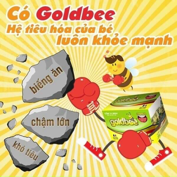 Cốm Vi Sinh Goldbee  hỗ trợ duy trì vi sinh đường ruột, kích thích tiêu hóa giúp ăn ngon sp của Viện Pasteur- Bộ y tế